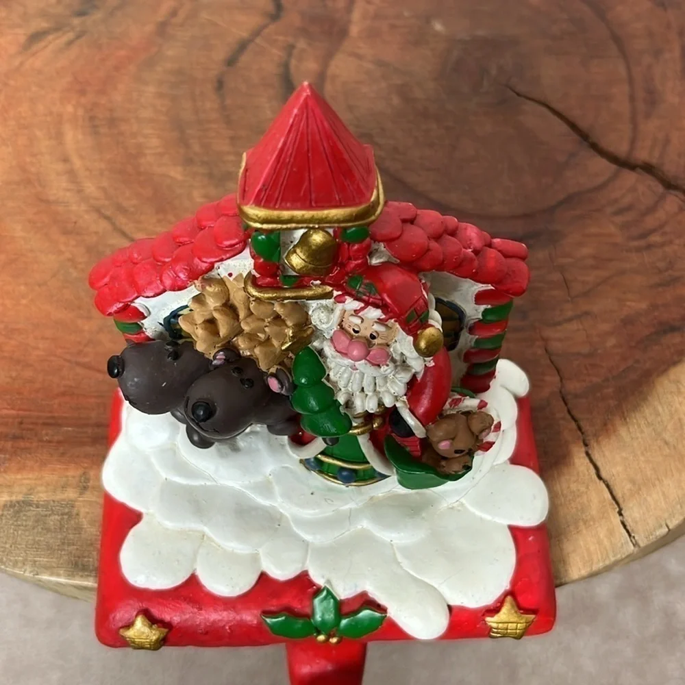 RARE Pair of VIntage Christmas Stocking Holders